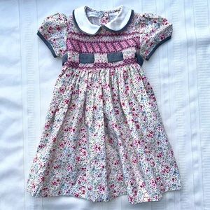 Carriage Boutique dress delicate floral print collar baby girl toddler 24 months